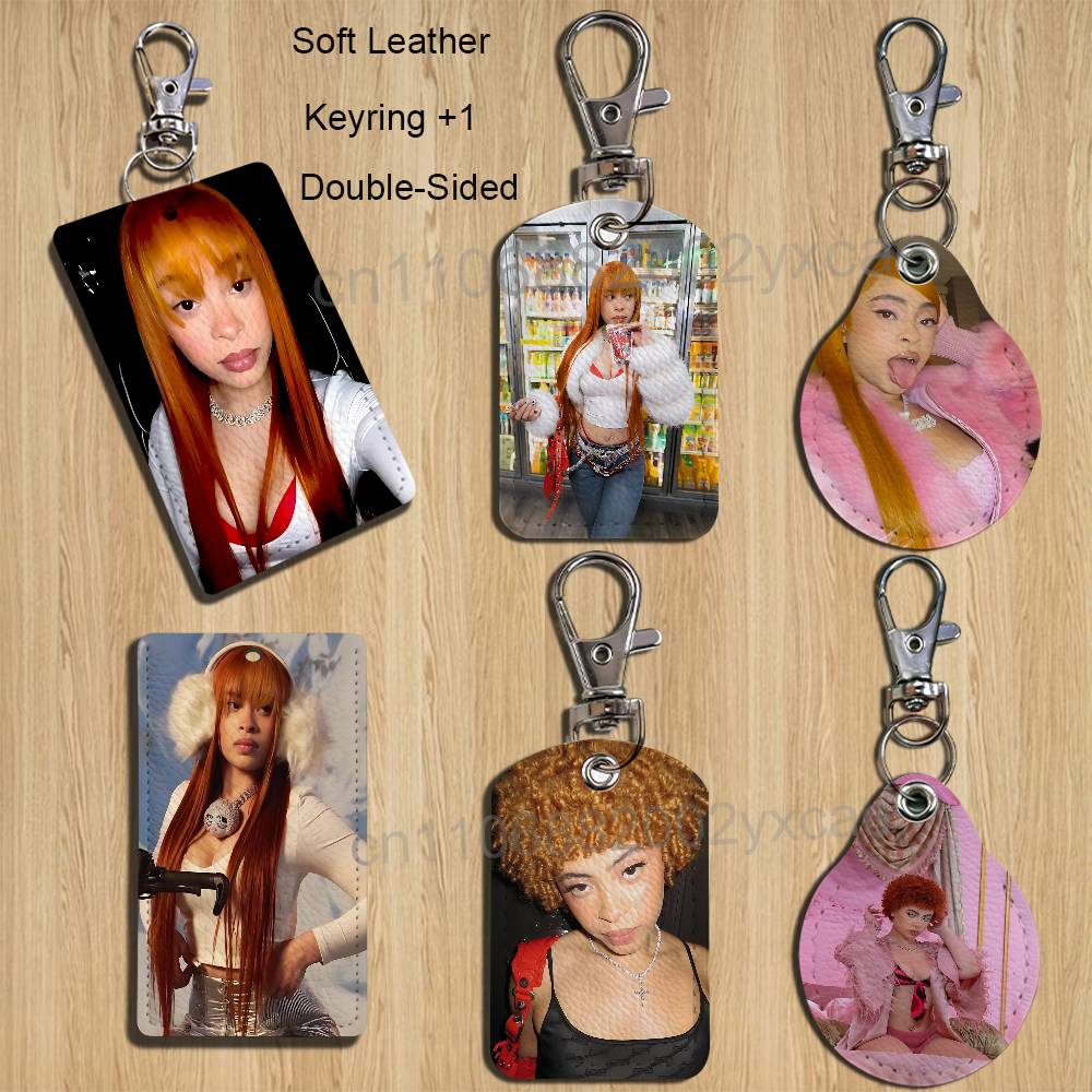 Leather Card Wallet - Princess Diana Singer Ice Spice Rectangle