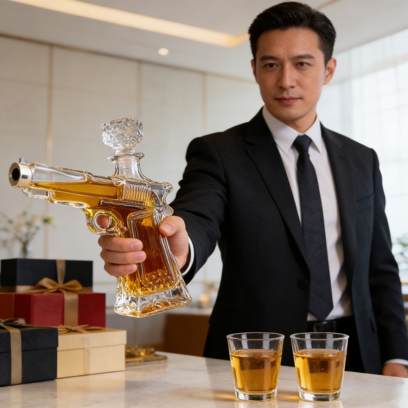 Sandhawk Glass Pistol Decanter - Glass Decanter Whiskey reseña y precio