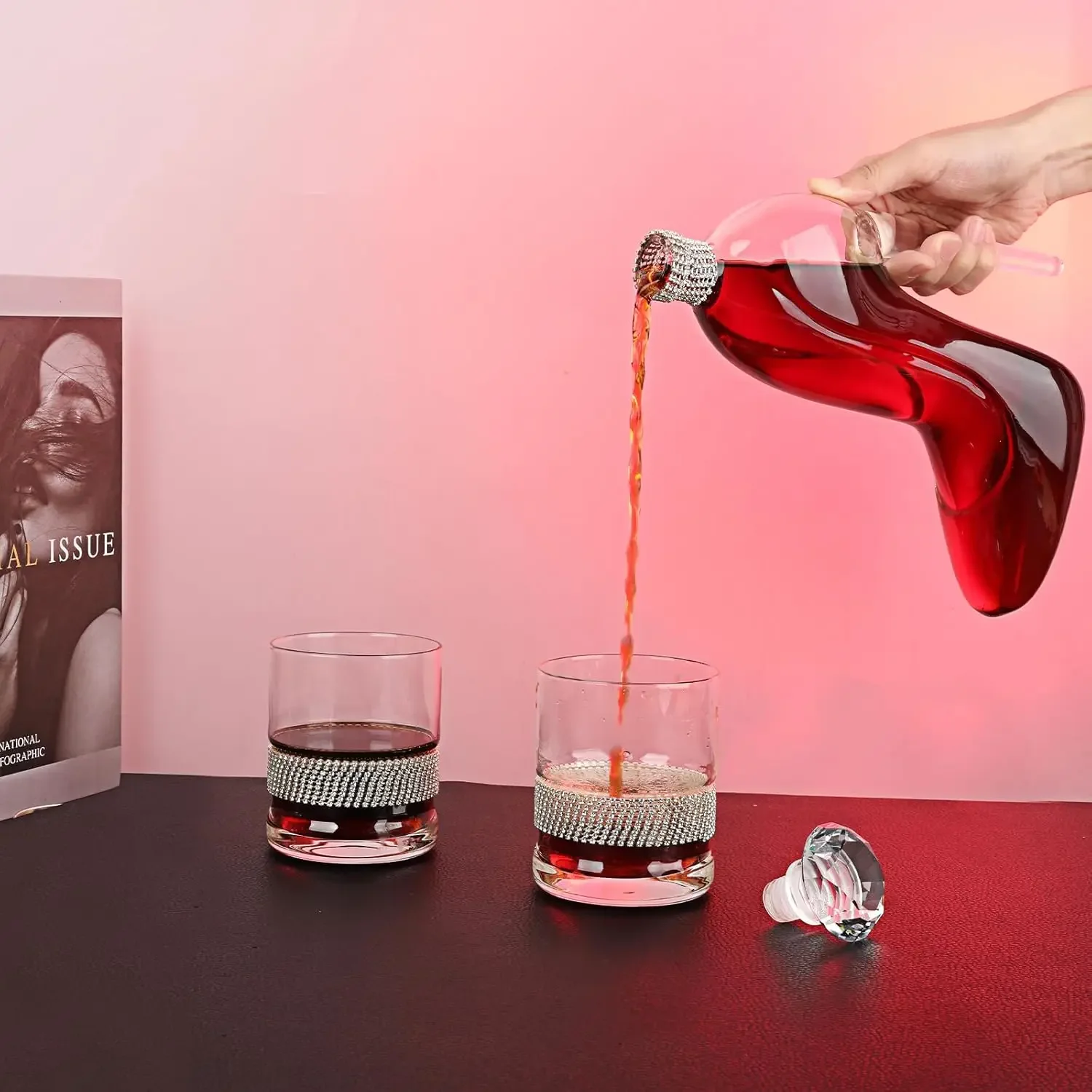 High-Heeled Shoes Shape Whiske - Glass Decanter Whiskey reseña y precio