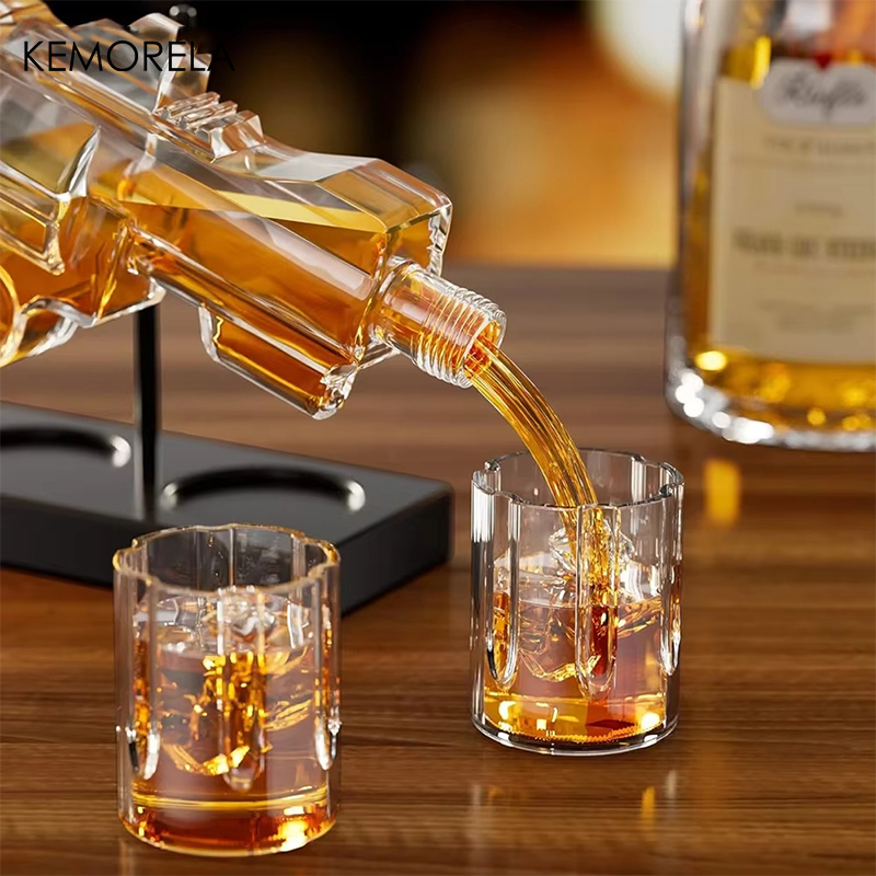 KEMORELA Revolver Glass Decant - Glass Decanter Whiskey reseña y precio