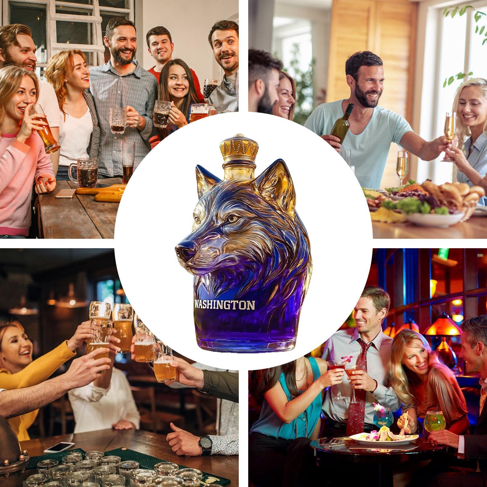 Wine Bottles Leak-Proof Glass  - Glass Decanter Whiskey reseña y precio