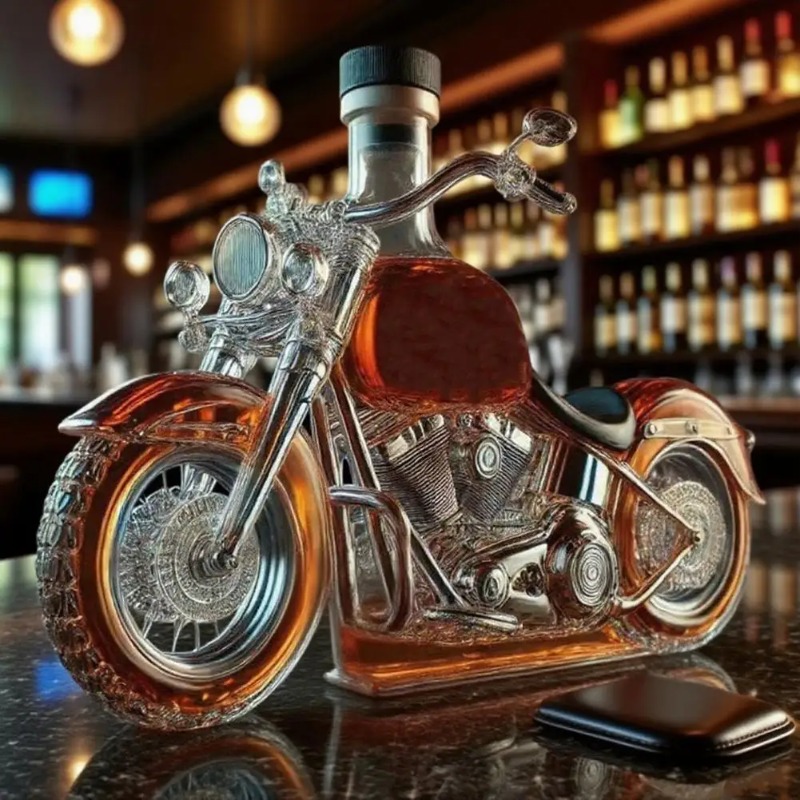 Motorcycle Style Whisky Decant - Glass Decanter Whiskey reseña y precio