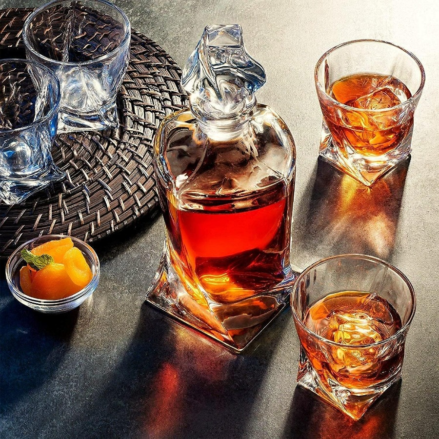 LeadFree Crystal Glass Whiskey - Glass Decanter Whiskey reseña y precio