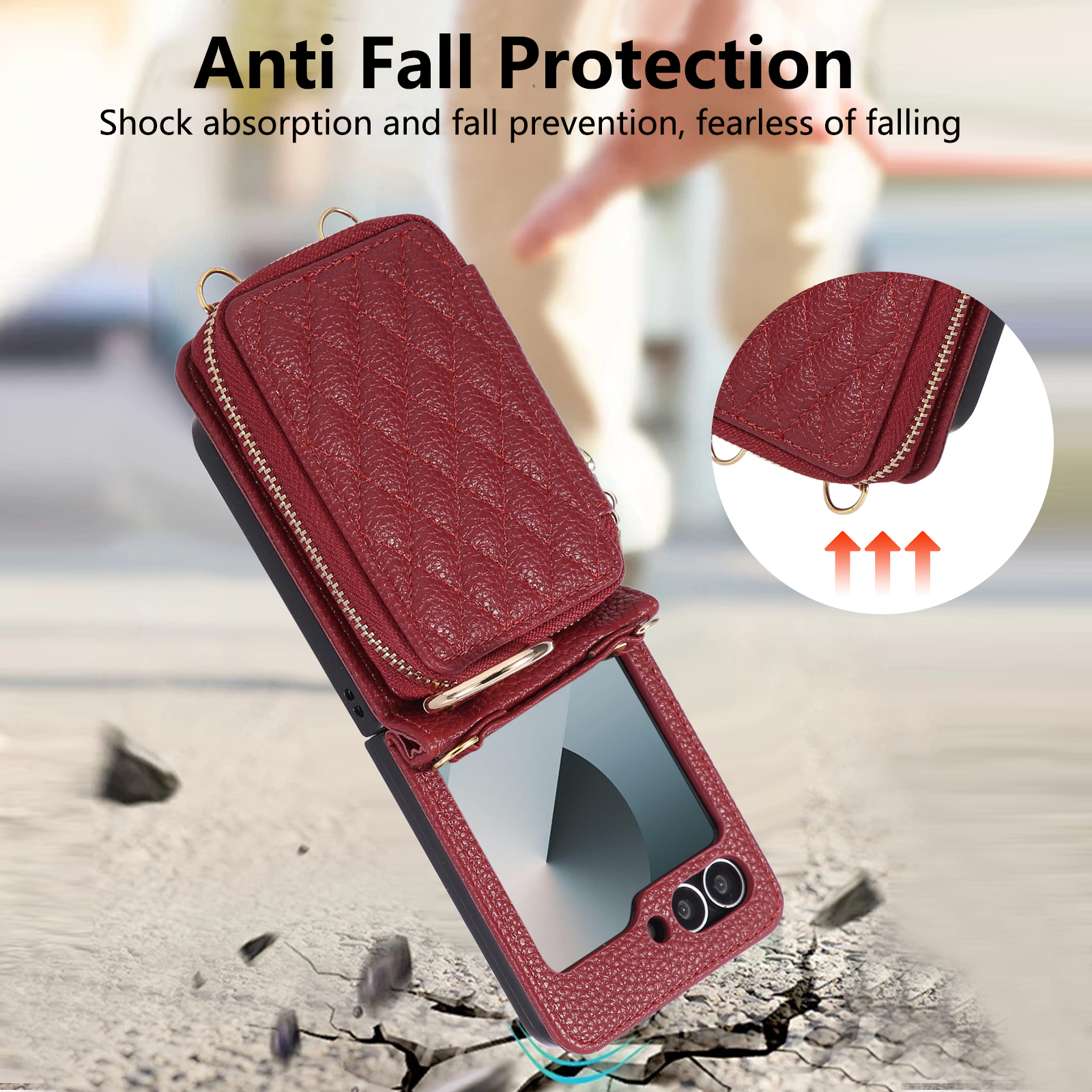 Crossbody Zipper Cards Solt Wa - Leather Card Wallet reseña y precio