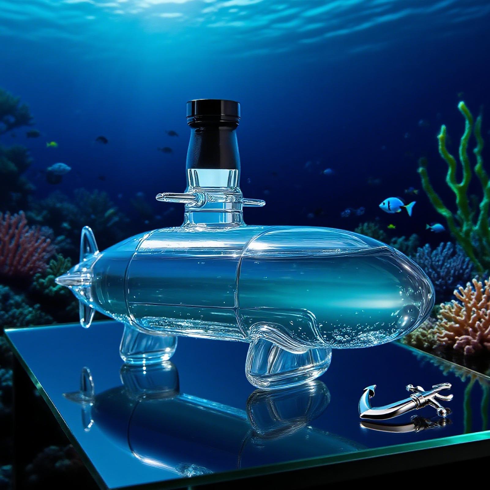 Submarine Whiskey Decanter Red - Glass Decanter Whiskey reseña y precio