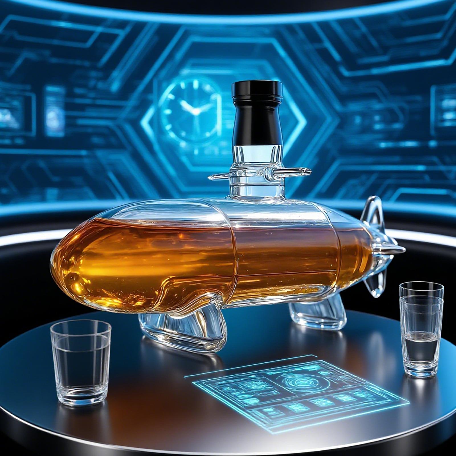 Submarine Whiskey Decanter Red - Glass Decanter Whiskey reseña y precio