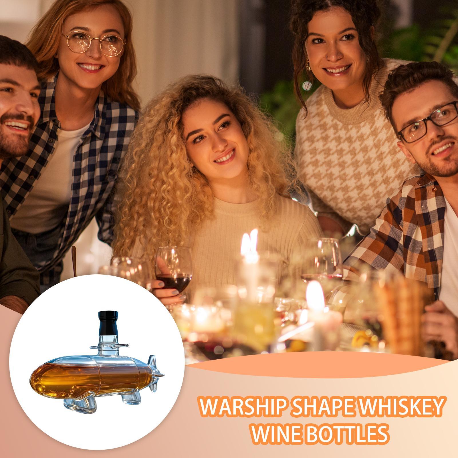 Submarine Whiskey Decanter Red - Glass Decanter Whiskey reseña y precio