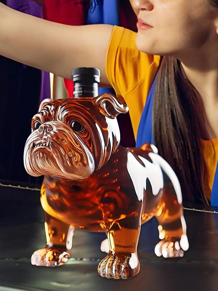 Funny Dog Whiskey Bottle Uniqu - Glass Decanter Whiskey reseña y precio
