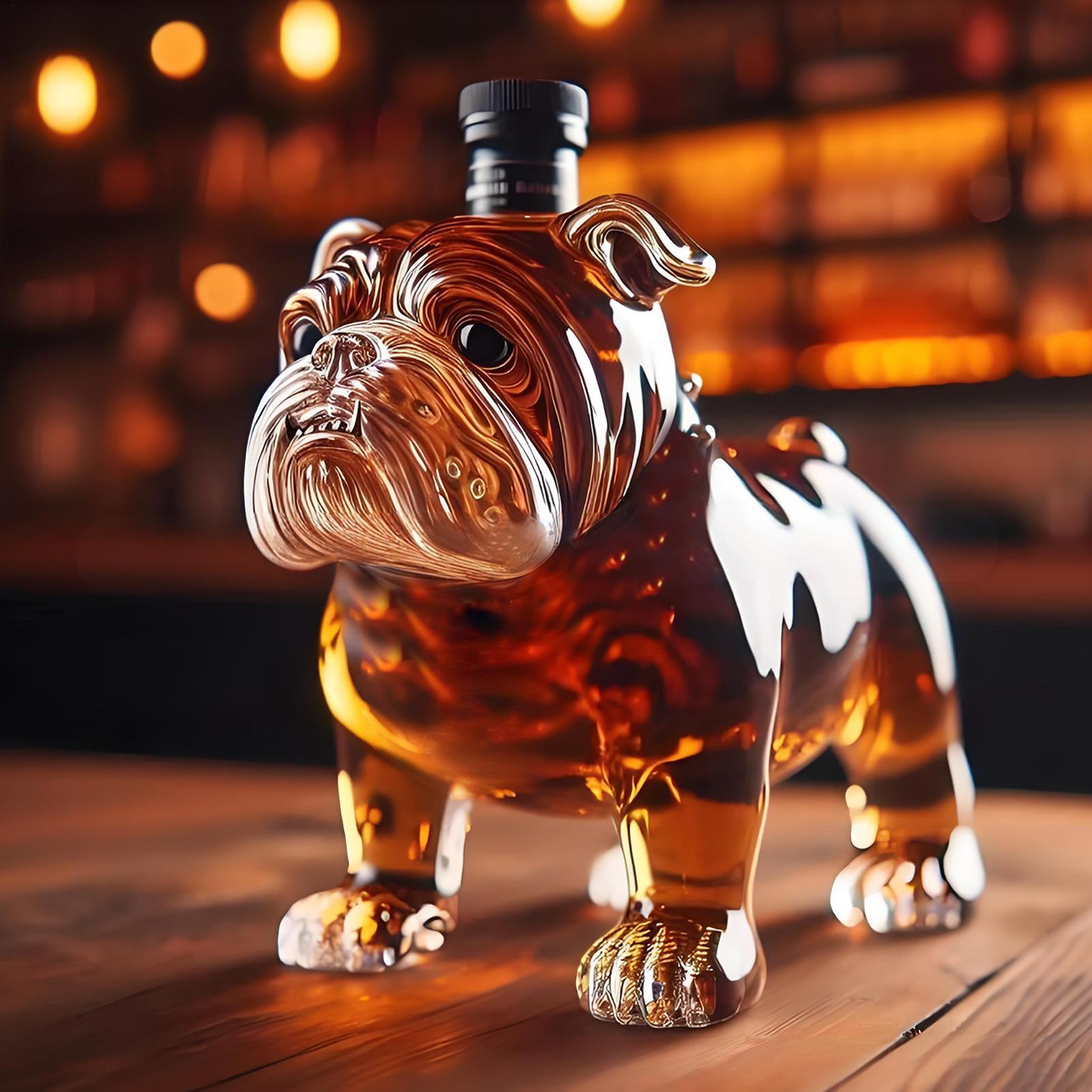 Funny Dog Whiskey Bottle Uniqu - Glass Decanter Whiskey reseña y precio