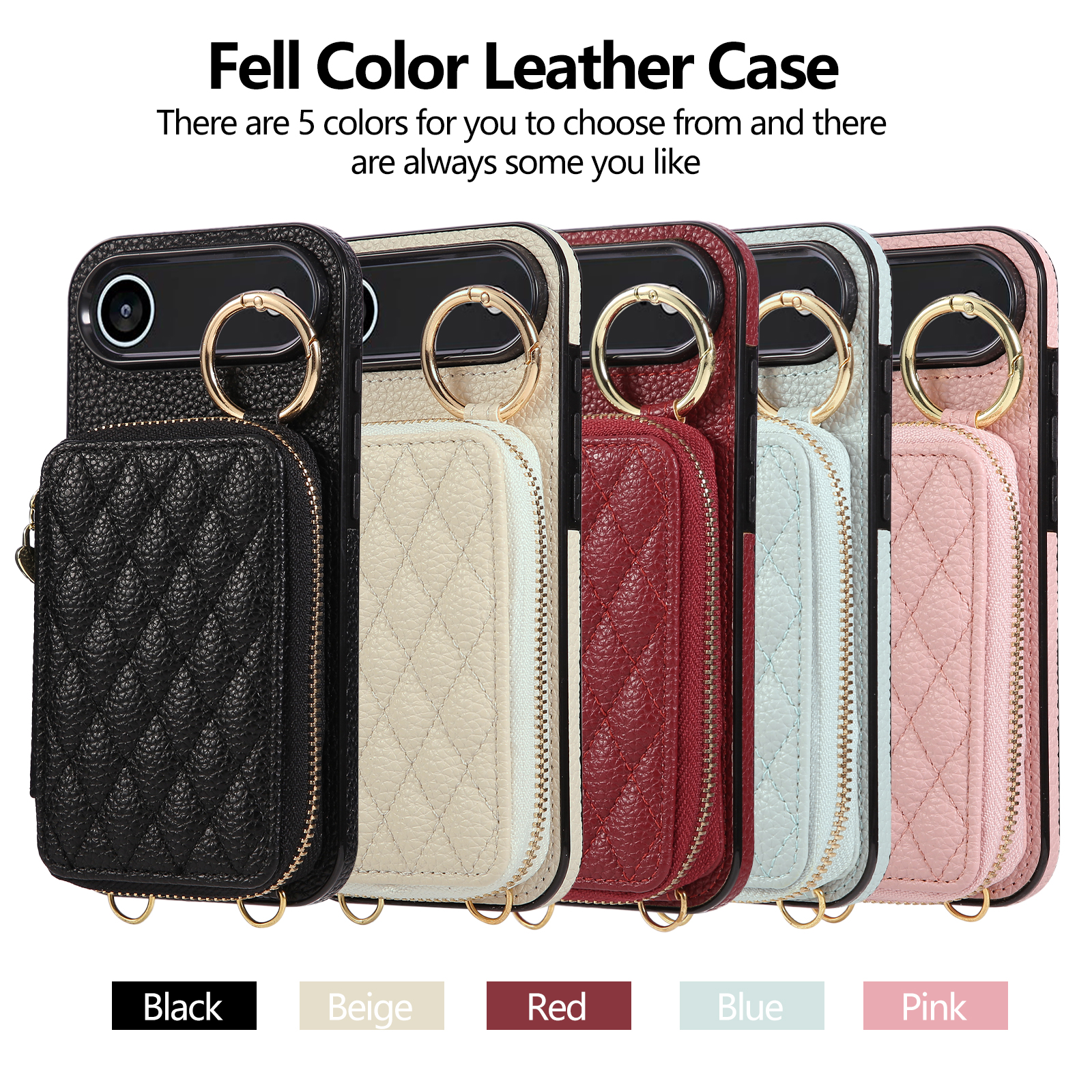 Crossbody Zipper Card Bag Wall - Leather Card Wallet reseña y precio