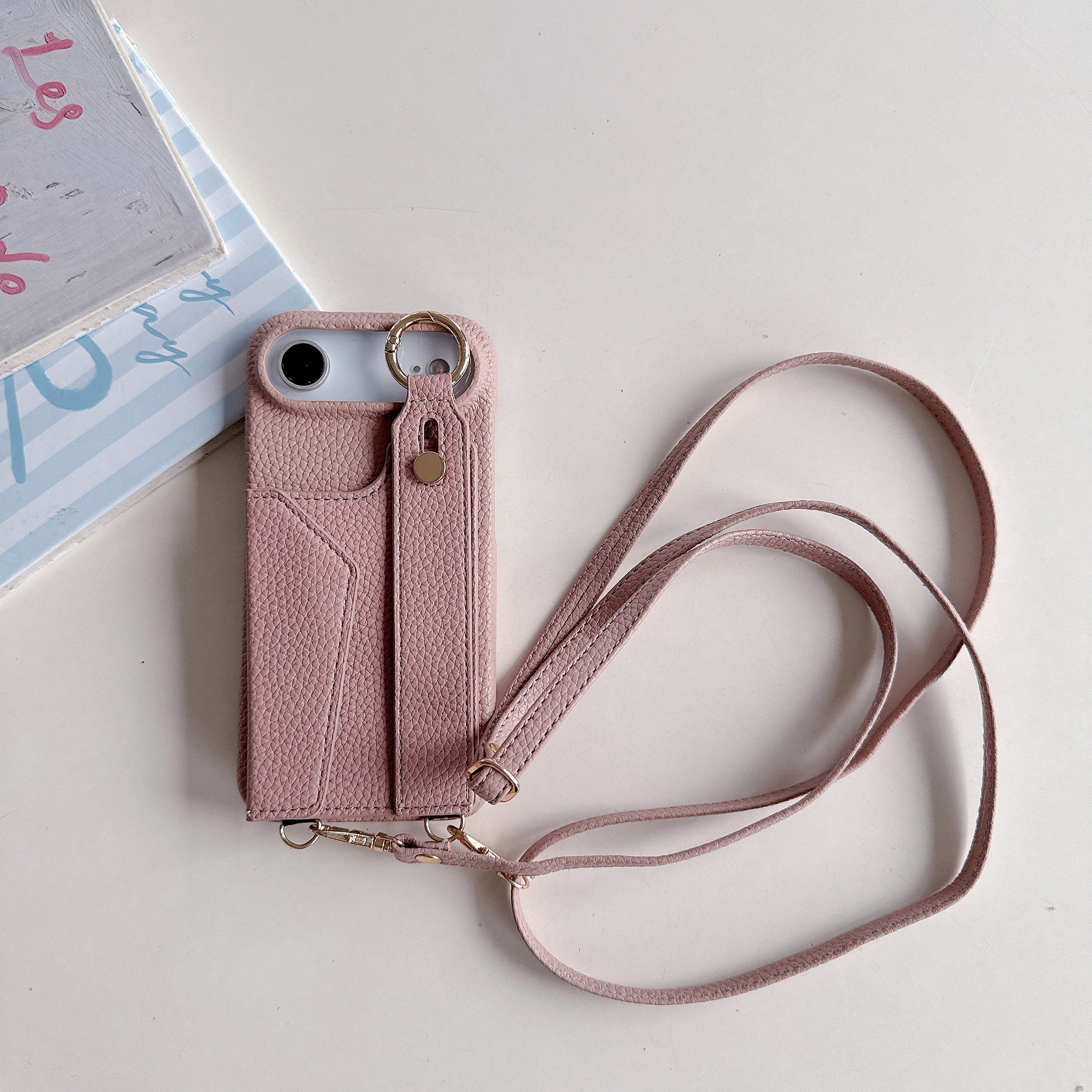 Wrist Strap Crossbody Ring Hol - Leather Card Wallet reseña y precio