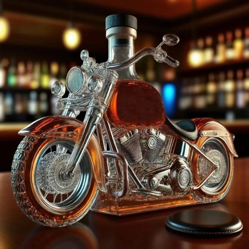 Motorcycle Style Whisky Decant - Glass Decanter Whiskey reseña y precio
