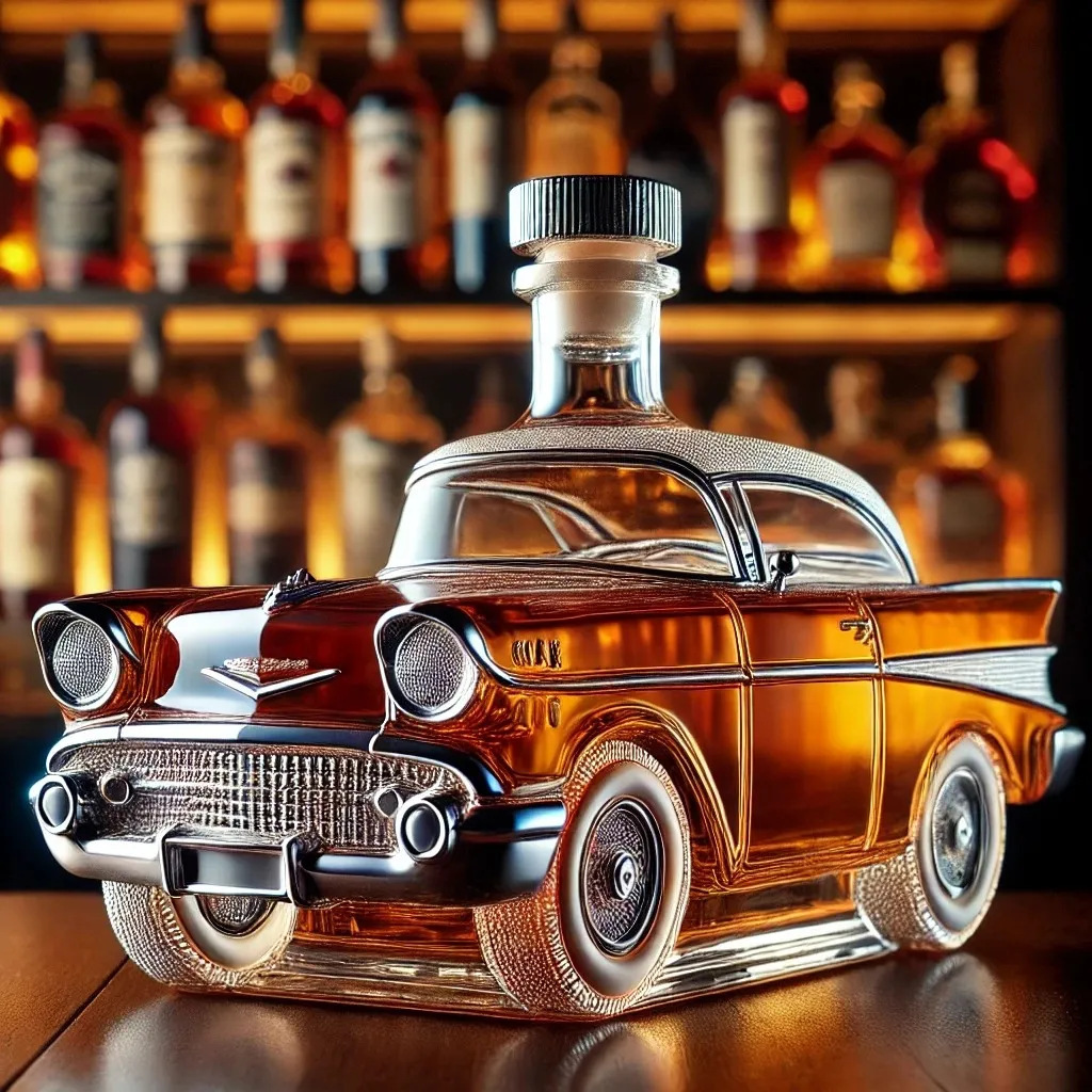 Vintage Car-Shaped Glass Liquo - Glass Decanter Whiskey reseña y precio