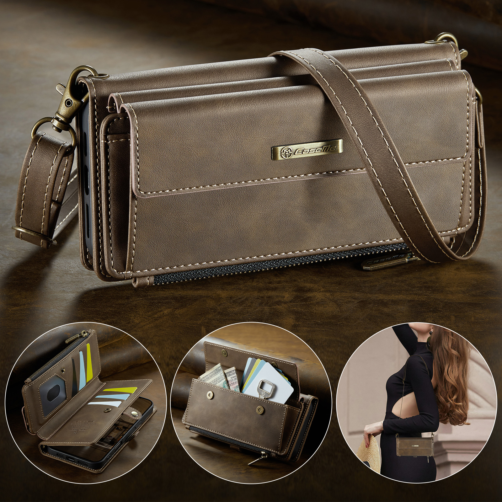 Business Magnetic Card Solt Wa - Leather Card Wallet reseña y precio