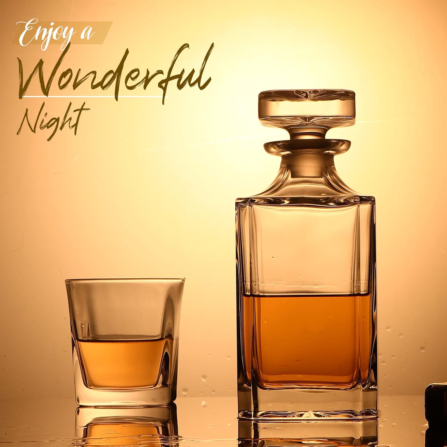 Glass Decanter - Whiskey Decan - Glass Decanter Whiskey reseña y precio