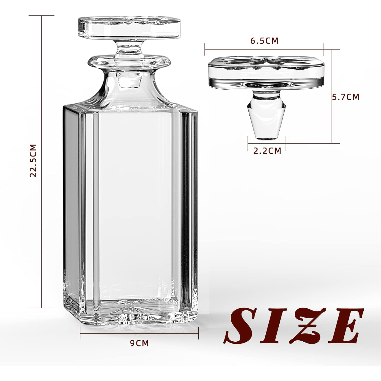 Glass Decanter - Whiskey Decan - Glass Decanter Whiskey reseña y precio